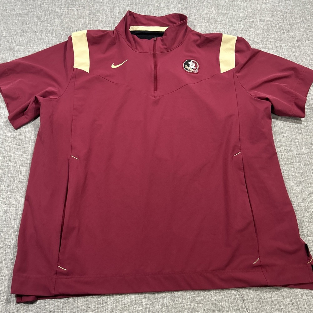 Florida State Men's 2XL Nike Coach Lightweight Short Sleeve Jacket FSU DC6328 - Picture 2 of 15